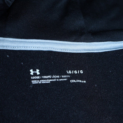 Mens UK Size L Under Armour Black 1/2 Zip Hoodie