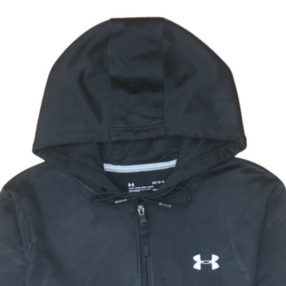 Mens UK Size L Under Armour Black 1/2 Zip Hoodie