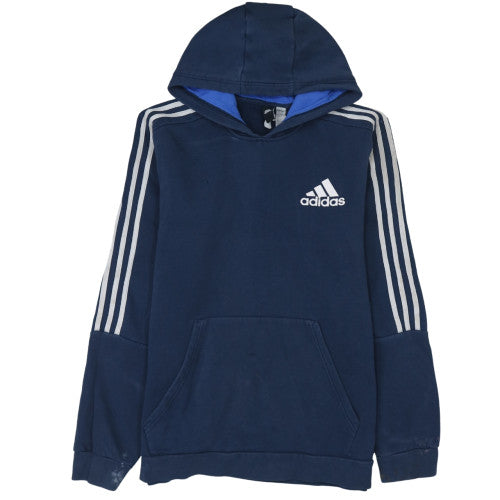 Mens UK Size L Adidas Blue Pullover Hoodie