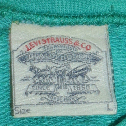 Mens UK Size L Levi's Green Pullover Sweatshirt