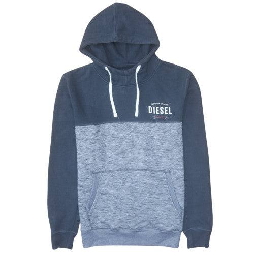 Mens UK Size L Diesel Blue Pullover Hoodie