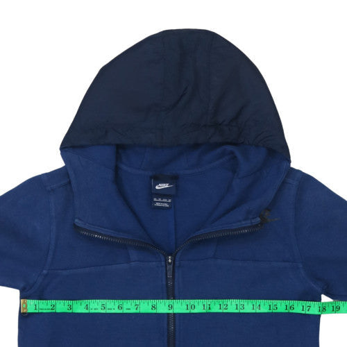 Mens UK Size XS Nike Blue Full Zip Hoodie