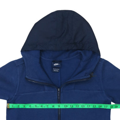 Mens UK Size XS Nike Blue Full Zip Hoodie