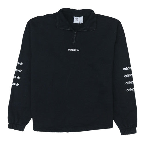 Womens UK Size 12 Adidas Black Pullover Sweatshirt