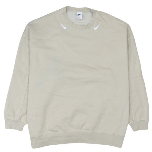 Womens UK Size M Nike Beige Pullover Sweatshirt