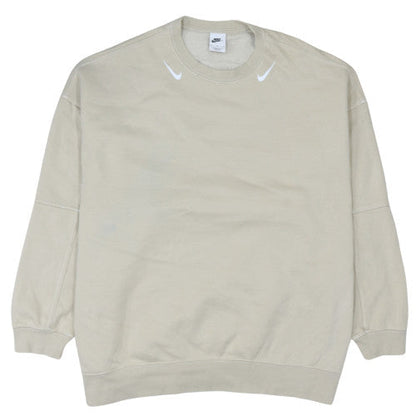 Womens UK Size M Nike Beige Pullover Sweatshirt