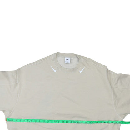 Womens UK Size M Nike Beige Pullover Sweatshirt