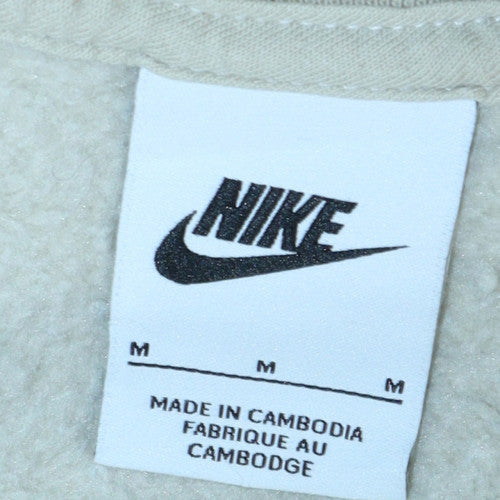 Womens UK Size M Nike Beige Pullover Sweatshirt