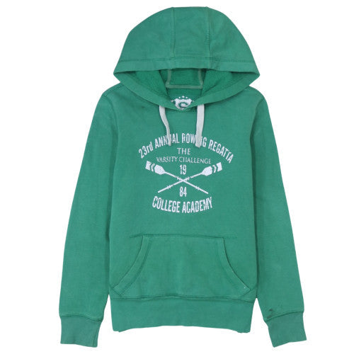 Womens UK Size 10 Denim Co Green Pullover Hoodie
