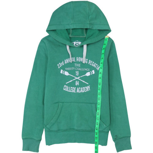 Womens UK Size 10 Denim Co Green Pullover Hoodie