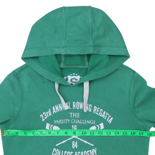 Womens UK Size 10 Denim Co Green Pullover Hoodie