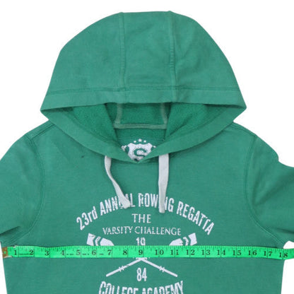Womens UK Size 10 Denim Co Green Pullover Hoodie