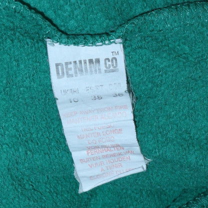 Womens UK Size 10 Denim Co Green Pullover Hoodie