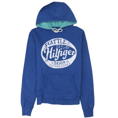 Mens UK Size M Tommy Hilfiger Blue Pullover Hoodie