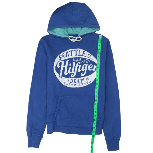 Mens UK Size M Tommy Hilfiger Blue Pullover Hoodie