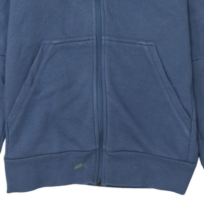 Adidas Boys Blue Full Zip Hoodie 13-14 Years Regular Fit Sportswear