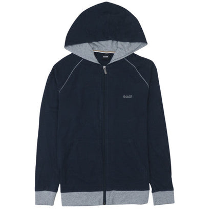 Mens UK Size S BOSS Blue Full Zip Hoodie