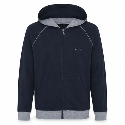 Mens UK Size S BOSS Blue Full Zip Hoodie