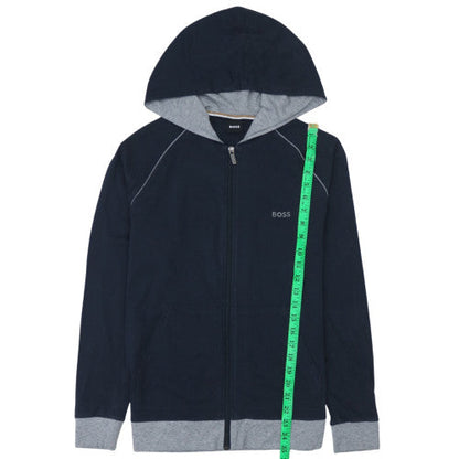 Mens UK Size S BOSS Blue Full Zip Hoodie