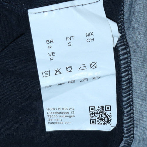 Mens UK Size S BOSS Blue Full Zip Hoodie