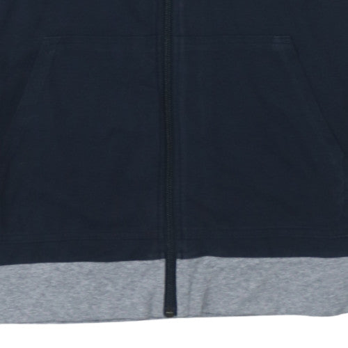Mens UK Size S BOSS Blue Full Zip Hoodie