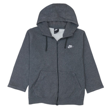 Mens UK Size L Nike Grey Full Zip Hoodie