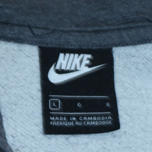 Mens UK Size L Nike Grey Full Zip Hoodie