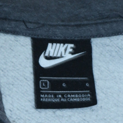 Mens UK Size L Nike Grey Full Zip Hoodie