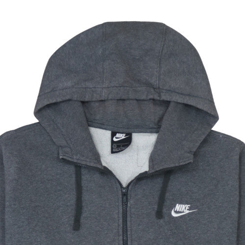 Mens UK Size L Nike Grey Full Zip Hoodie