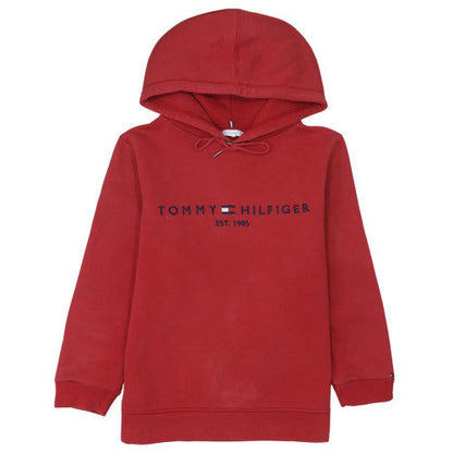 Mens UK Size M Tommy Hilfiger Red Pullover Hoodie