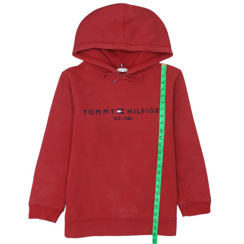 Mens UK Size M Tommy Hilfiger Red Pullover Hoodie