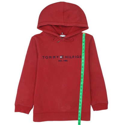 Mens UK Size M Tommy Hilfiger Red Pullover Hoodie
