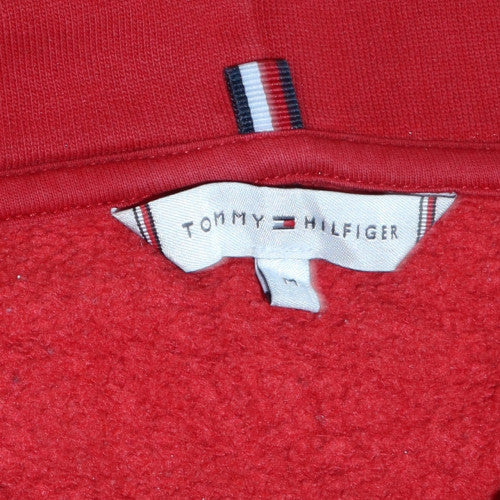 Mens UK Size M Tommy Hilfiger Red Pullover Hoodie