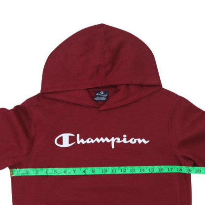 Champion Boys Red Pullover Hoodie 13-14 Years Logo Fleece Sweatshirt