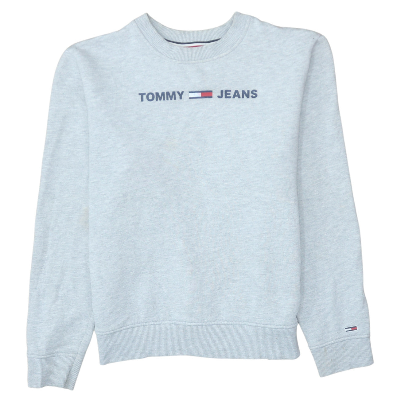 Womens UK Size S Tommy Jeans Grey Pullover Sweatshirt