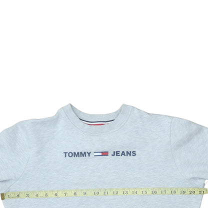 Womens UK Size S Tommy Jeans Grey Pullover Sweatshirt