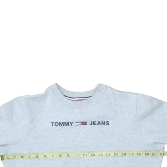 Womens UK Size S Tommy Jeans Grey Pullover Sweatshirt