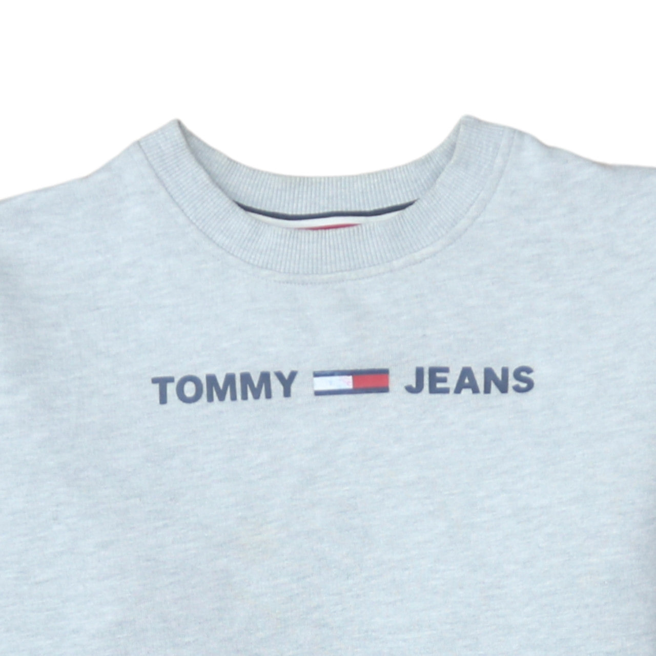 Womens UK Size S Tommy Jeans Grey Pullover Sweatshirt