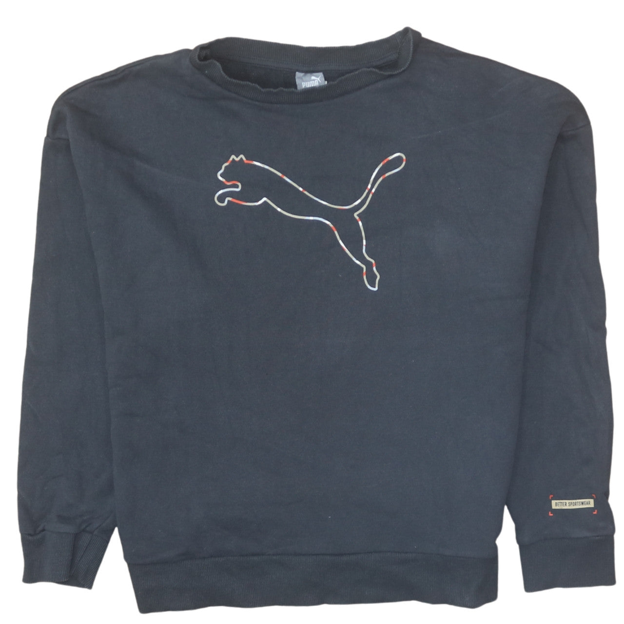 Womens UK Size M Puma Black Pullover Sweatshirt