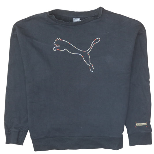 Womens UK Size M Puma Black Pullover Sweatshirt