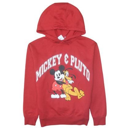 Womens UK Size 2XS Disney Red Pullover Hoodie