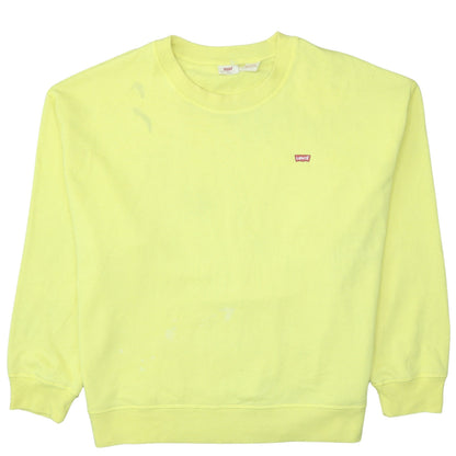 Womens UK Size 2XL Levi's Yellow Pullover Sweatshirt