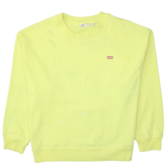 Womens UK Size 2XL Levi's Yellow Pullover Sweatshirt