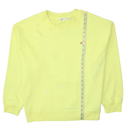 Womens UK Size 2XL Levi's Yellow Pullover Sweatshirt