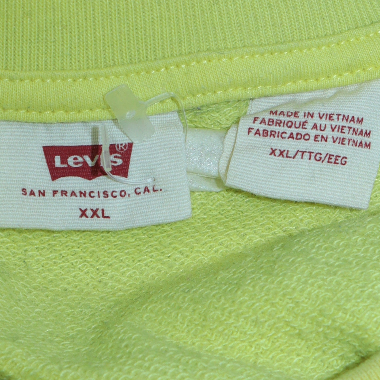 Womens UK Size 2XL Levi's Yellow Pullover Sweatshirt