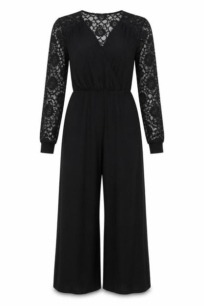 Womens UK Size 10-12 Long Tall Sally One-Piece Black Jumpsuit