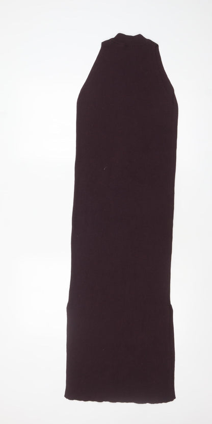 River Island Women’s Brown Sleeveless Bodycon Midi Dress Size 10