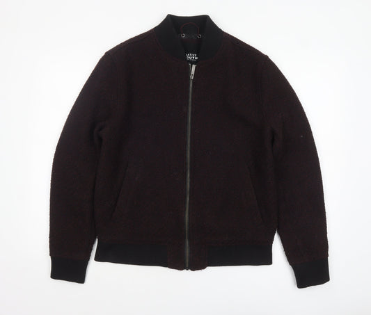 Mens UK Size M Native Youth Brown Bomber Jacket