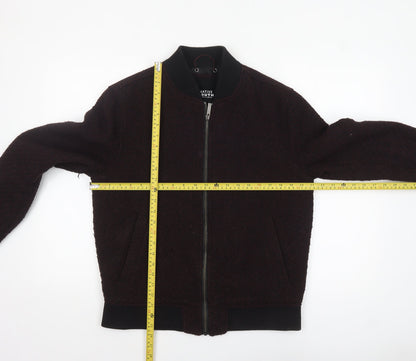 Mens UK Size M Native Youth Brown Bomber Jacket