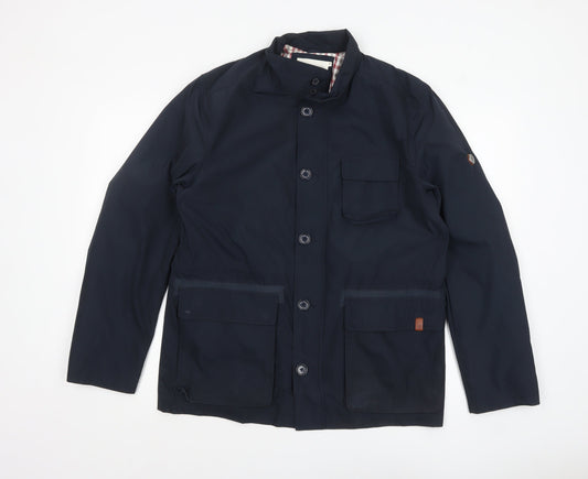 Ben Sherman Men's Blue Mid-Length Polyester Casual Jacket M